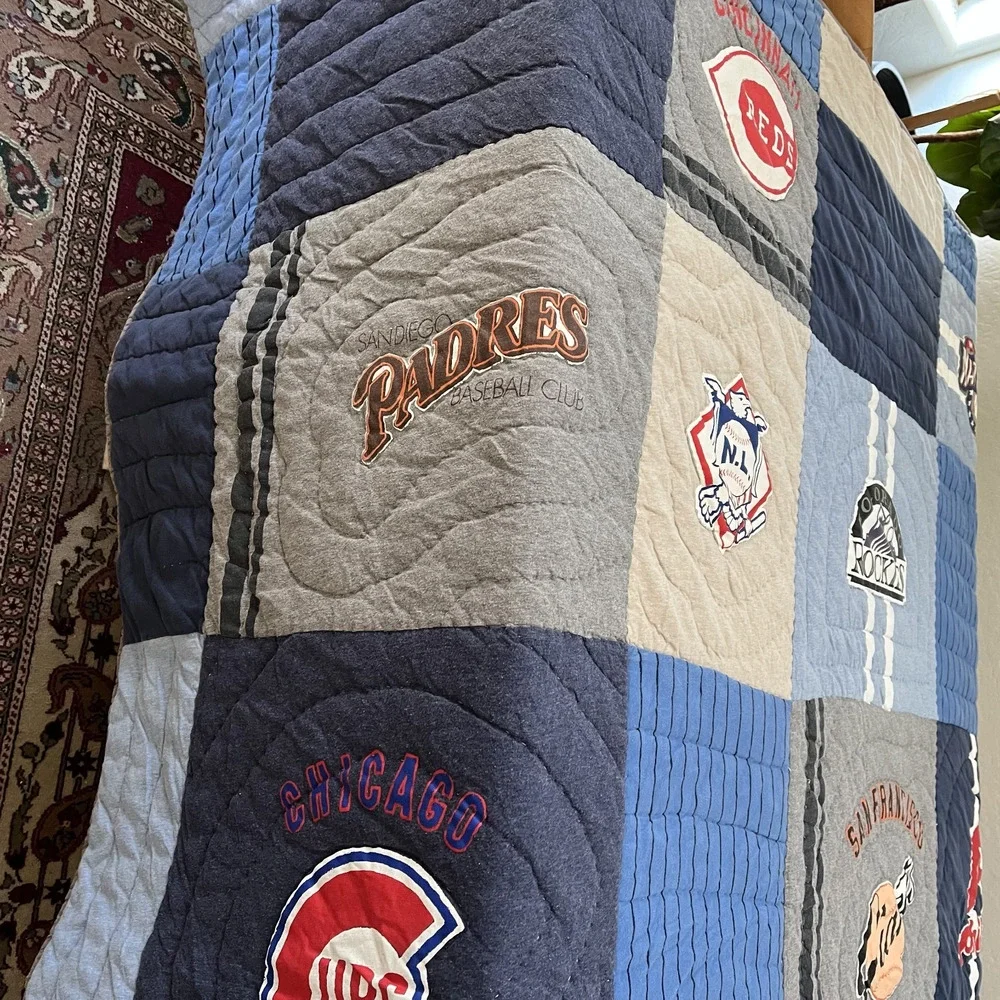 Pottery Barn Teen Quilt Full MLB Baseball National League 78